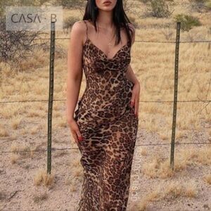 5⭐️CASA B |Vivianne Leopard Print Sheer Maxi